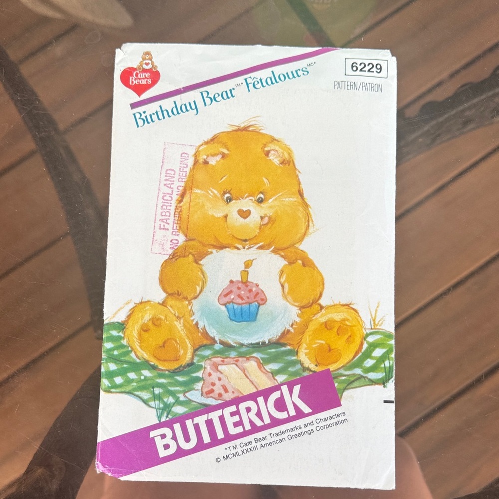 Care Bears Birthday Bear Pattern